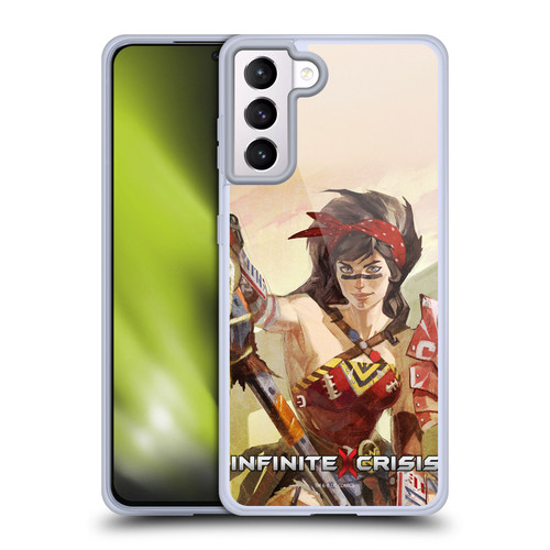 Infinite Crisis Characters Atomic Wonder Woman Soft Gel Case for Samsung Galaxy S21+ 5G