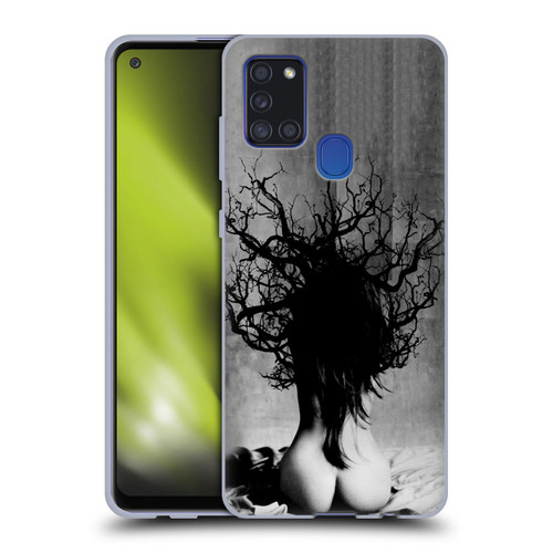 LouiJoverArt Black And White She Oak Soft Gel Case for Samsung Galaxy A21s (2020)