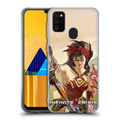 Infinite Crisis Characters Atomic Wonder Woman Soft Gel Case for Samsung Galaxy M30s (2019)/M21 (2020)