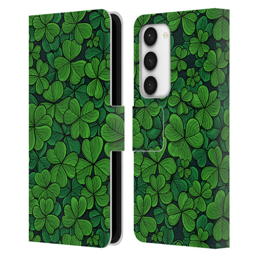Katerina Kirilova Fruits & Foliage Patterns Clovers Leather Book Wallet Case Cover For Samsung Galaxy S23 5G