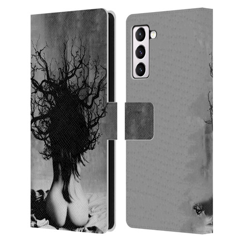 LouiJoverArt Black And White She Oak Leather Book Wallet Case Cover For Samsung Galaxy S21+ 5G