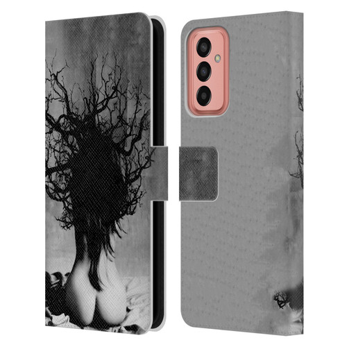 LouiJoverArt Black And White She Oak Leather Book Wallet Case Cover For Samsung Galaxy M13 (2022)