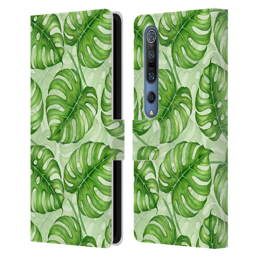 Katerina Kirilova Fruits & Foliage Patterns Monstera Leather Book Wallet Case Cover For Xiaomi Mi 10 5G / Mi 10 Pro 5G