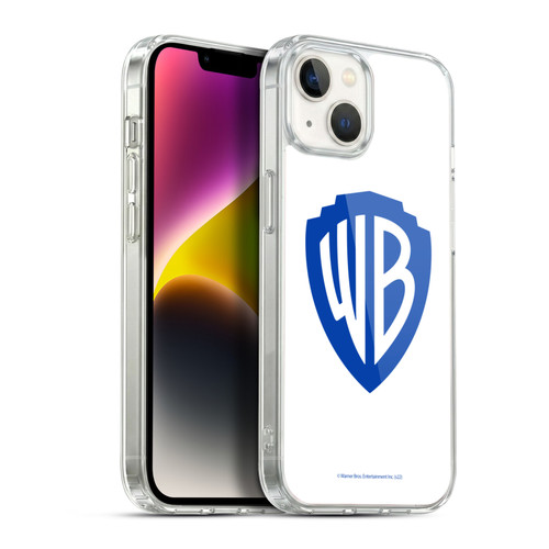 Warner Bros. Shield Logo White Soft Gel Case for Apple iPhone 14 Plus & MagSafe