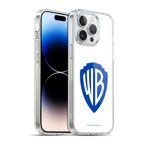 Warner Bros. Shield Logo White Soft Gel Case for Apple iPhone 14 Pro Max & MagSafe