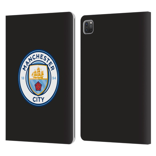 Manchester City Man City FC Badge Black Full Colour Leather Book Wallet Case Cover For Apple iPad Pro 11 2020 / 2021 / 2022