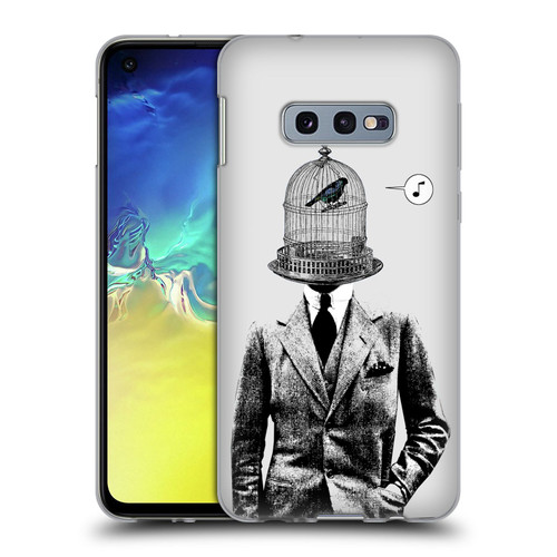 LouiJoverArt Black And White Plumage Soft Gel Case for Samsung Galaxy S10e