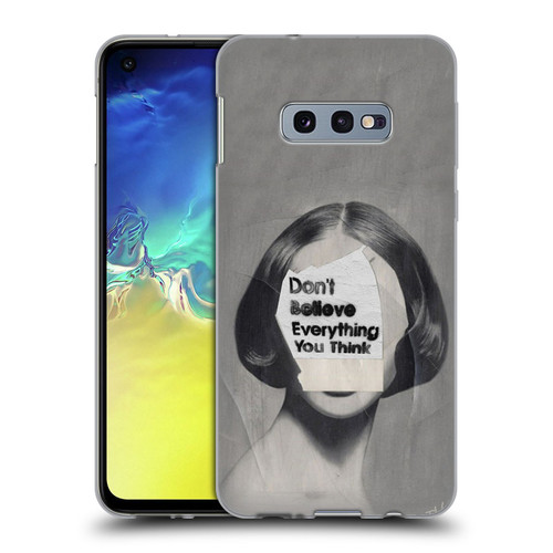 LouiJoverArt Black And White Think Soft Gel Case for Samsung Galaxy S10e