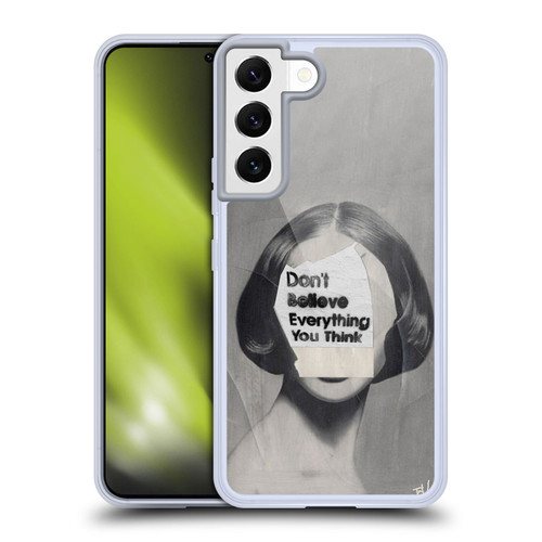LouiJoverArt Black And White Think Soft Gel Case for Samsung Galaxy S22 5G