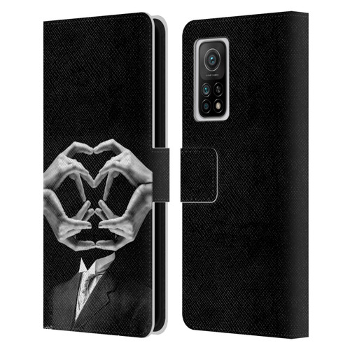 LouiJoverArt Black And White Mr Handy Man Leather Book Wallet Case Cover For Xiaomi Mi 10T 5G