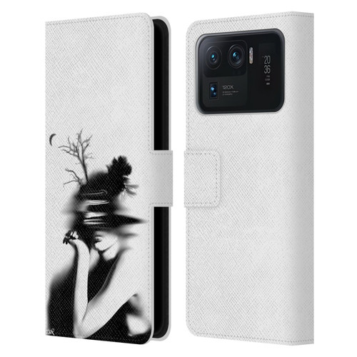 LouiJoverArt Black And White The Mystery Of Never Leather Book Wallet Case Cover For Xiaomi Mi 11 Ultra