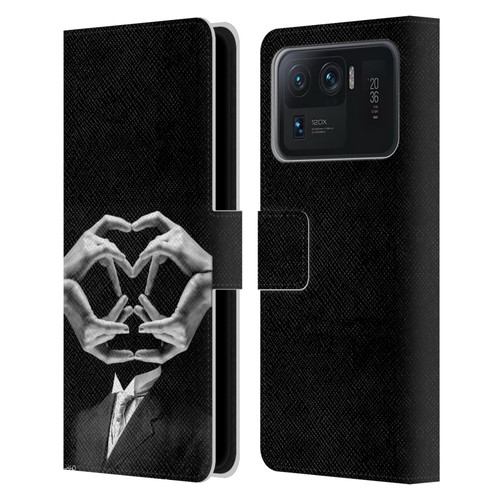 LouiJoverArt Black And White Mr Handy Man Leather Book Wallet Case Cover For Xiaomi Mi 11 Ultra