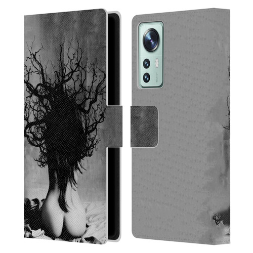 LouiJoverArt Black And White She Oak Leather Book Wallet Case Cover For Xiaomi 12