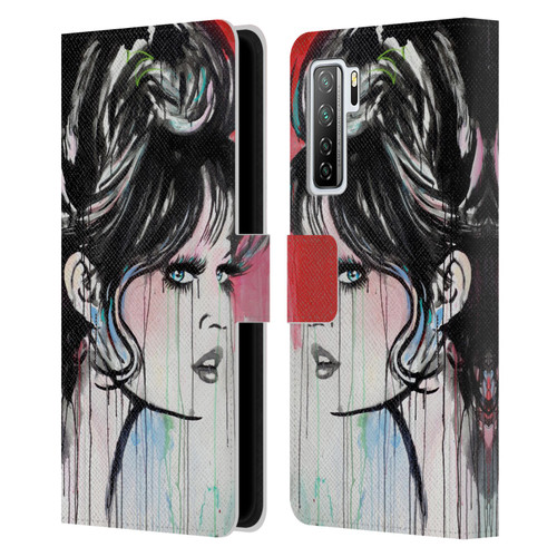 LouiJoverArt Red Ink God Created Woman Leather Book Wallet Case Cover For Huawei Nova 7 SE/P40 Lite 5G