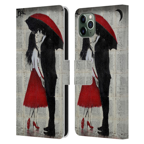 LouiJoverArt Red Ink A New Kiss Leather Book Wallet Case Cover For Apple iPhone 11 Pro Max