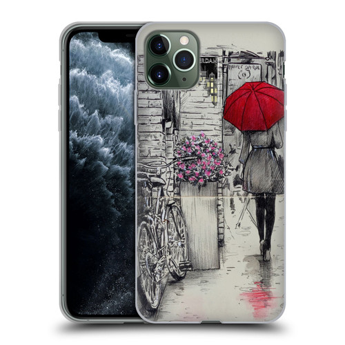 LouiJoverArt Red Ink Amsterdam Walk Soft Gel Case for Apple iPhone 11 Pro Max