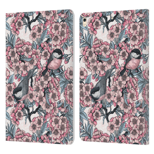 Katerina Kirilova Floral Patterns Cherry Garden Birds Leather Book Wallet Case Cover For Apple iPad Pro 10.5 (2017)