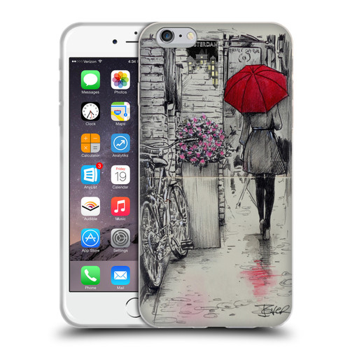 LouiJoverArt Red Ink Amsterdam Walk Soft Gel Case for Apple iPhone 6 Plus / iPhone 6s Plus