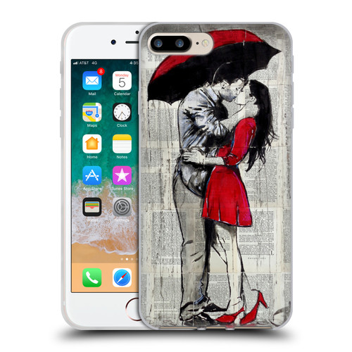 LouiJoverArt Red Ink A New Kiss 2 Soft Gel Case for Apple iPhone 7 Plus / iPhone 8 Plus
