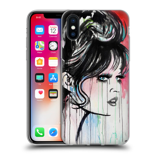 LouiJoverArt Red Ink God Created Woman Soft Gel Case for Apple iPhone X / iPhone XS