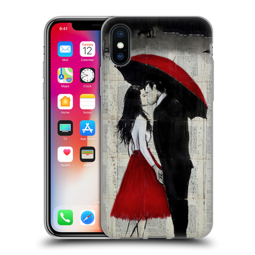 LouiJoverArt Red Ink A New Kiss Soft Gel Case for Apple iPhone X / iPhone XS