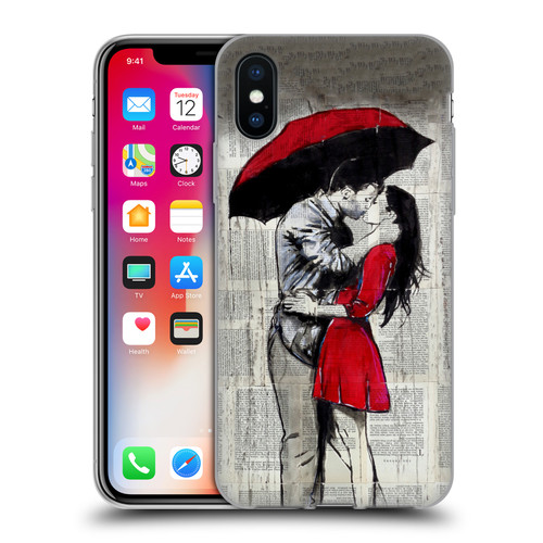 LouiJoverArt Red Ink A New Kiss 2 Soft Gel Case for Apple iPhone X / iPhone XS