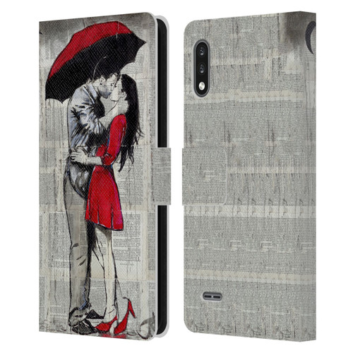 LouiJoverArt Red Ink A New Kiss 2 Leather Book Wallet Case Cover For LG K22