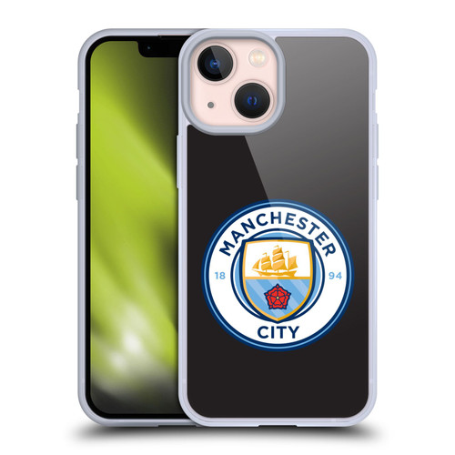 Manchester City Man City FC Badge Black Full Colour Soft Gel Case for Apple iPhone 13 Mini