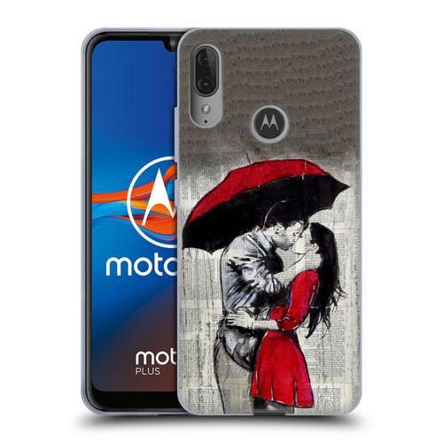 LouiJoverArt Red Ink A New Kiss 2 Soft Gel Case for Motorola Moto E6 Plus