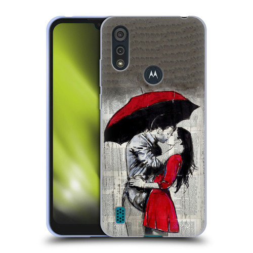 LouiJoverArt Red Ink A New Kiss 2 Soft Gel Case for Motorola Moto E6s (2020)