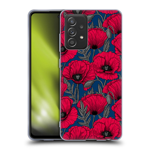 Katerina Kirilova Floral Patterns Night Poppy Garden Soft Gel Case for Samsung Galaxy A52 / A52s / 5G (2021)