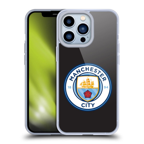 Manchester City Man City FC Badge Black Full Colour Soft Gel Case for Apple iPhone 13 Pro