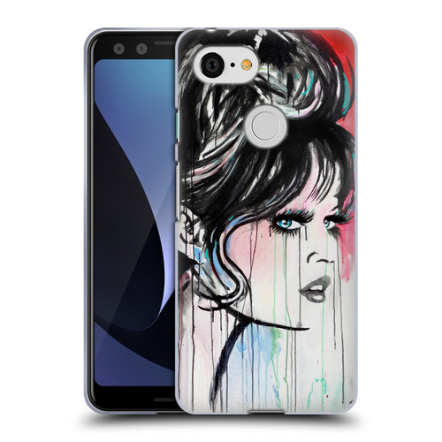 LouiJoverArt Red Ink God Created Woman Soft Gel Case for Google Pixel 3