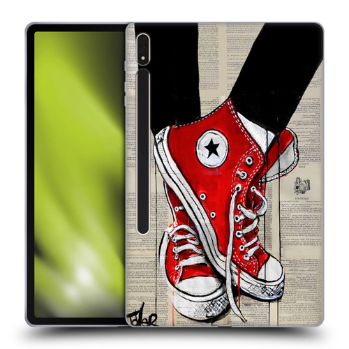 LouiJoverArt Red Ink Shoes Soft Gel Case for Samsung Galaxy Tab S8 Plus