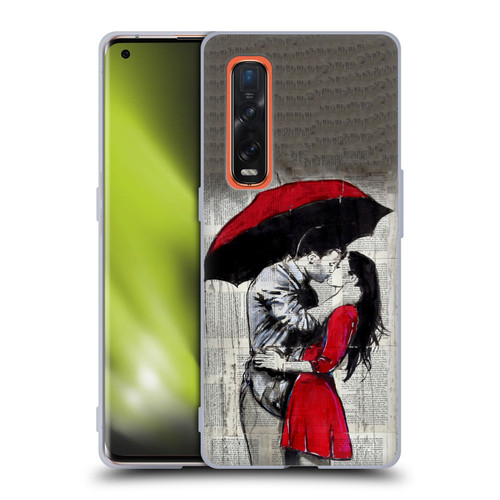 LouiJoverArt Red Ink A New Kiss 2 Soft Gel Case for OPPO Find X2 Pro 5G
