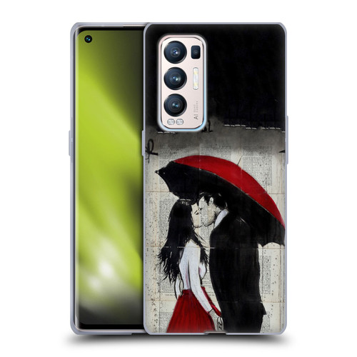 LouiJoverArt Red Ink A New Kiss Soft Gel Case for OPPO Find X3 Neo / Reno5 Pro+ 5G
