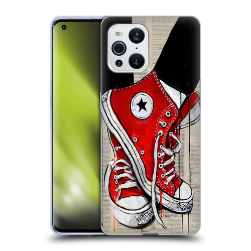 LouiJoverArt Red Ink Shoes Soft Gel Case for OPPO Find X3 / Pro