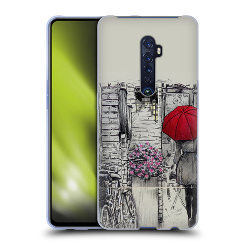 LouiJoverArt Red Ink Amsterdam Walk Soft Gel Case for OPPO Reno 2