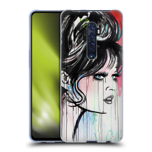 LouiJoverArt Red Ink God Created Woman Soft Gel Case for OPPO Reno 2