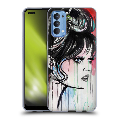 LouiJoverArt Red Ink God Created Woman Soft Gel Case for OPPO Reno 4 5G