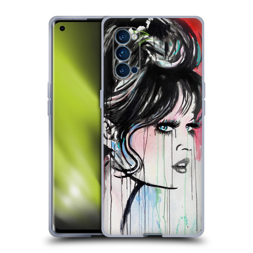 LouiJoverArt Red Ink God Created Woman Soft Gel Case for OPPO Reno 4 Pro 5G