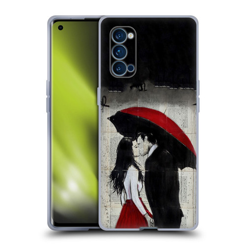 LouiJoverArt Red Ink A New Kiss Soft Gel Case for OPPO Reno 4 Pro 5G