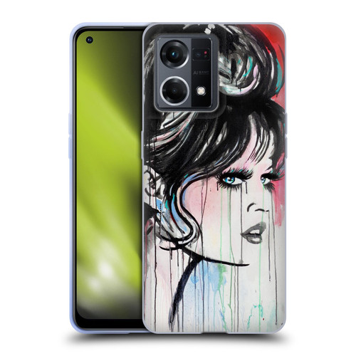 LouiJoverArt Red Ink God Created Woman Soft Gel Case for OPPO Reno8 4G