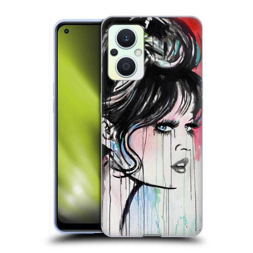 LouiJoverArt Red Ink God Created Woman Soft Gel Case for OPPO Reno8 Lite