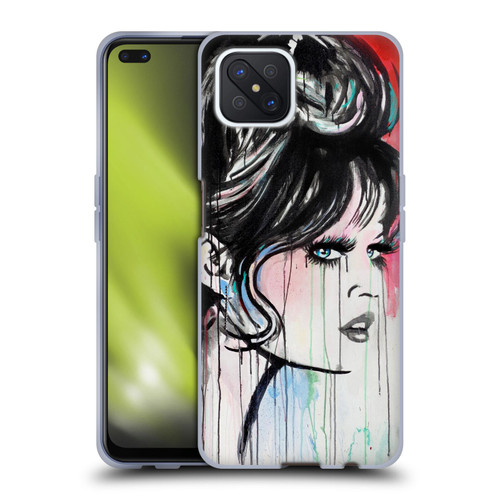 LouiJoverArt Red Ink God Created Woman Soft Gel Case for OPPO Reno4 Z 5G