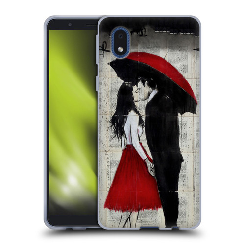 LouiJoverArt Red Ink A New Kiss Soft Gel Case for Samsung Galaxy A01 Core (2020)