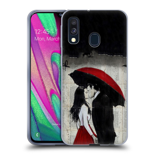 LouiJoverArt Red Ink A New Kiss Soft Gel Case for Samsung Galaxy A40 (2019)
