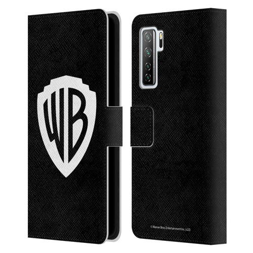 Warner Bros. Shield Logo Black Leather Book Wallet Case Cover For Huawei Nova 7 SE/P40 Lite 5G
