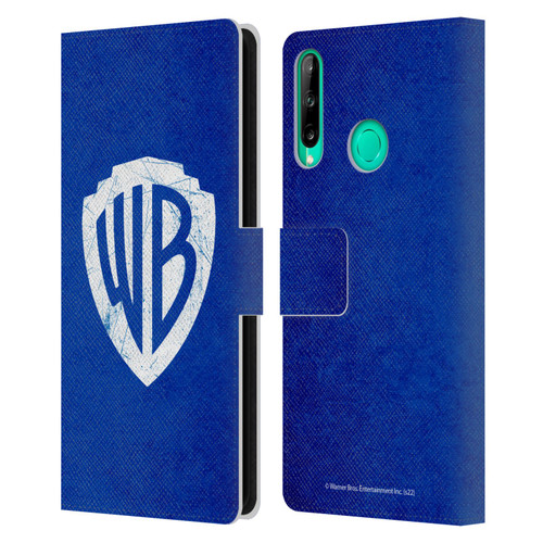 Warner Bros. Shield Logo Distressed Leather Book Wallet Case Cover For Huawei P40 lite E