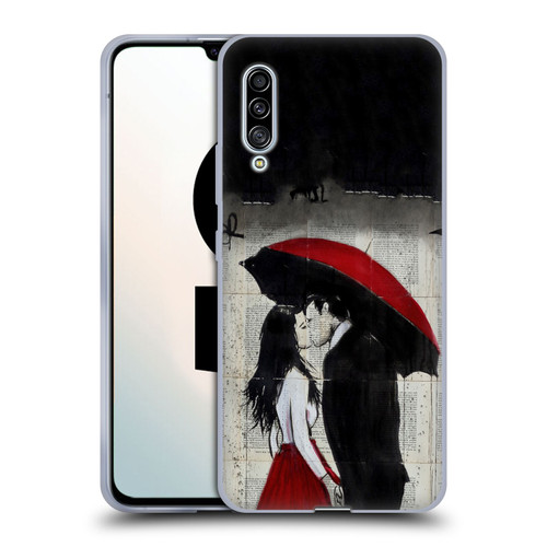 LouiJoverArt Red Ink A New Kiss Soft Gel Case for Samsung Galaxy A90 5G (2019)
